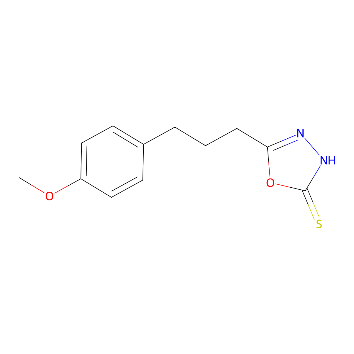 5-[3-(4-Methoxyphenyl)propyl]-1,3,4-oxadiazole-2-thiol molecular structure, CAS 428850-77-5