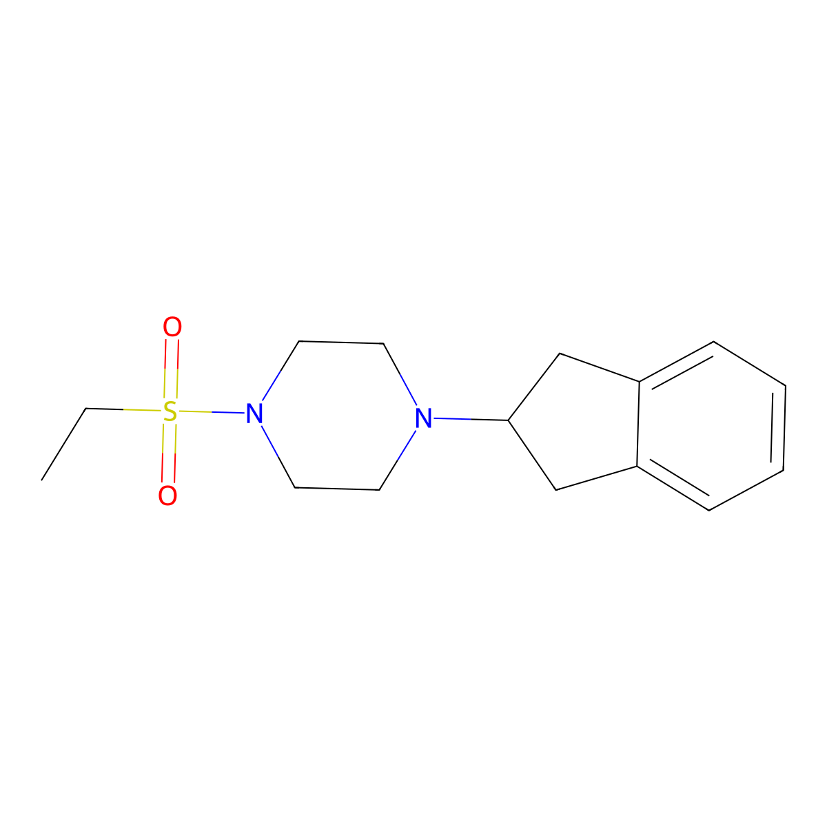 1-(2,3-dihydro-1H-inden-2-yl)-4-(ethylsulfonyl)piperazine molecular structure, CAS 428850-99-1