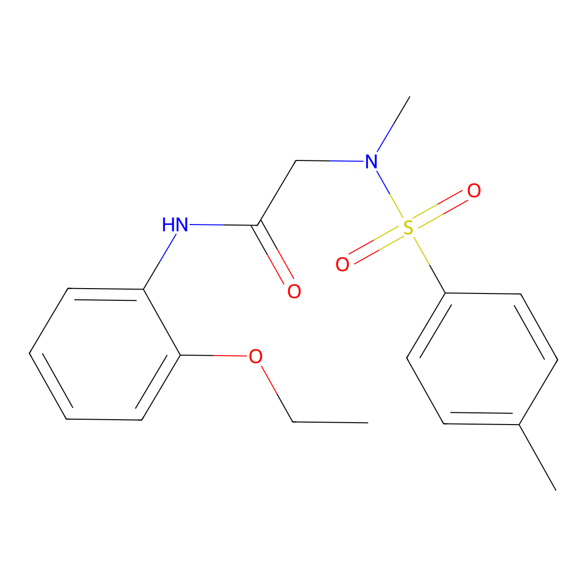 N-(2-ethoxyphenyl)-2-[methyl-(4-methylphenyl)sulfonylamino]acetamide molecular structure, CAS 428851-14-3