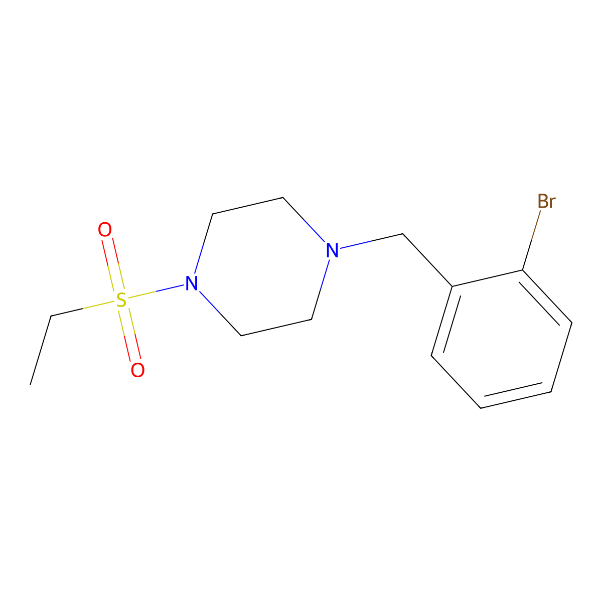 1-(2-Bromobenzyl)-4-(ethylsulfonyl)piperazine molecular structure, CAS 428851-16-5