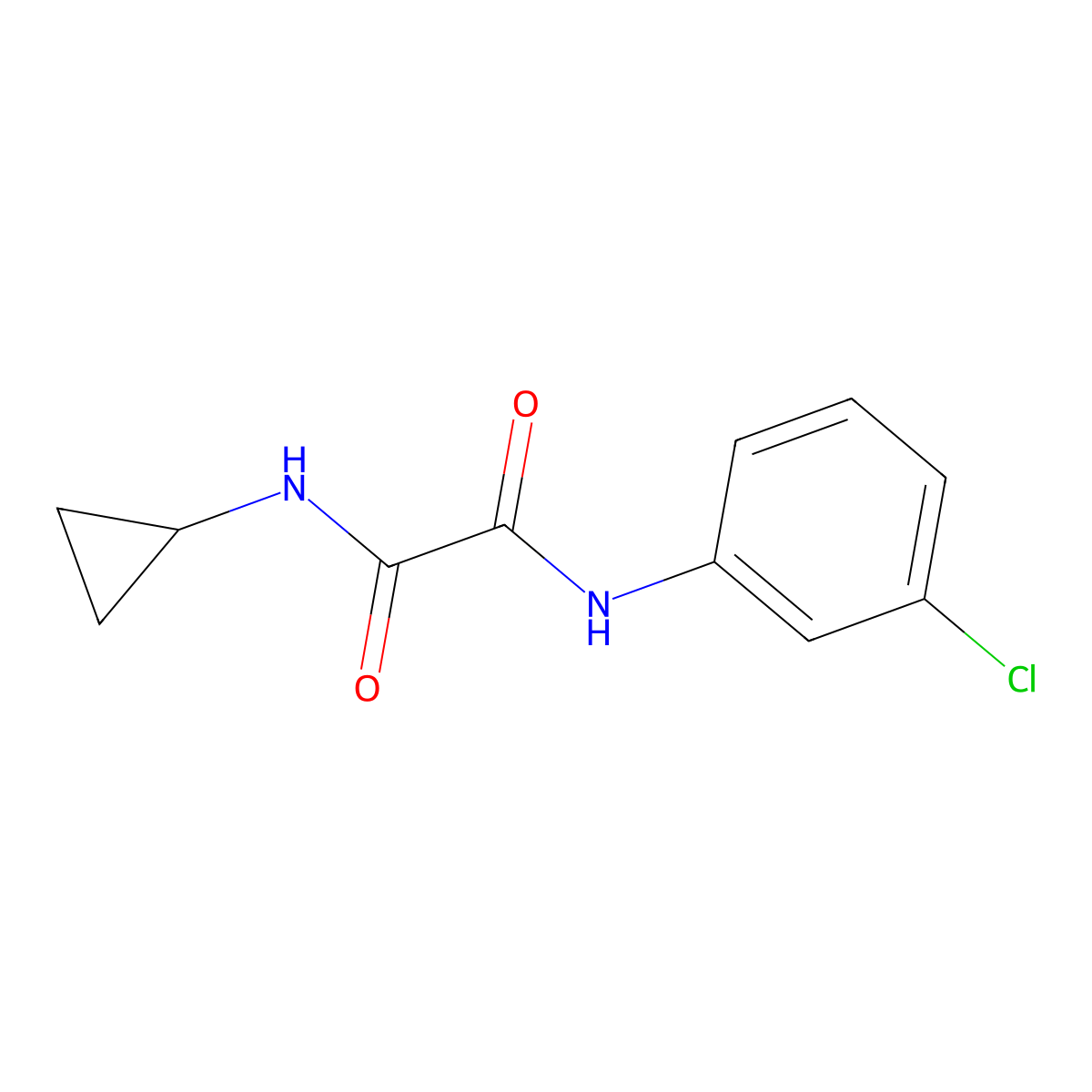 N-(3-chlorophenyl)-N'-cyclopropylethanediamide molecular structure, CAS 428851-64-3