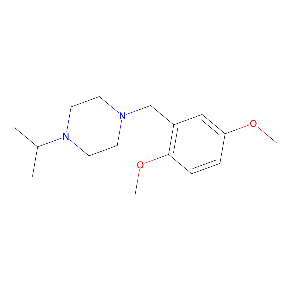 1-[(2,5-Dimethoxyphenyl)methyl]-4-propan-2-ylpiperazine molecular structure, CAS 428851-99-4