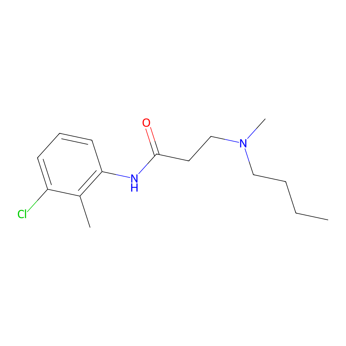 3-[butyl(methyl)amino]-N-(3-chloro-2-methylphenyl)propanamide molecular structure, CAS 428852-00-0