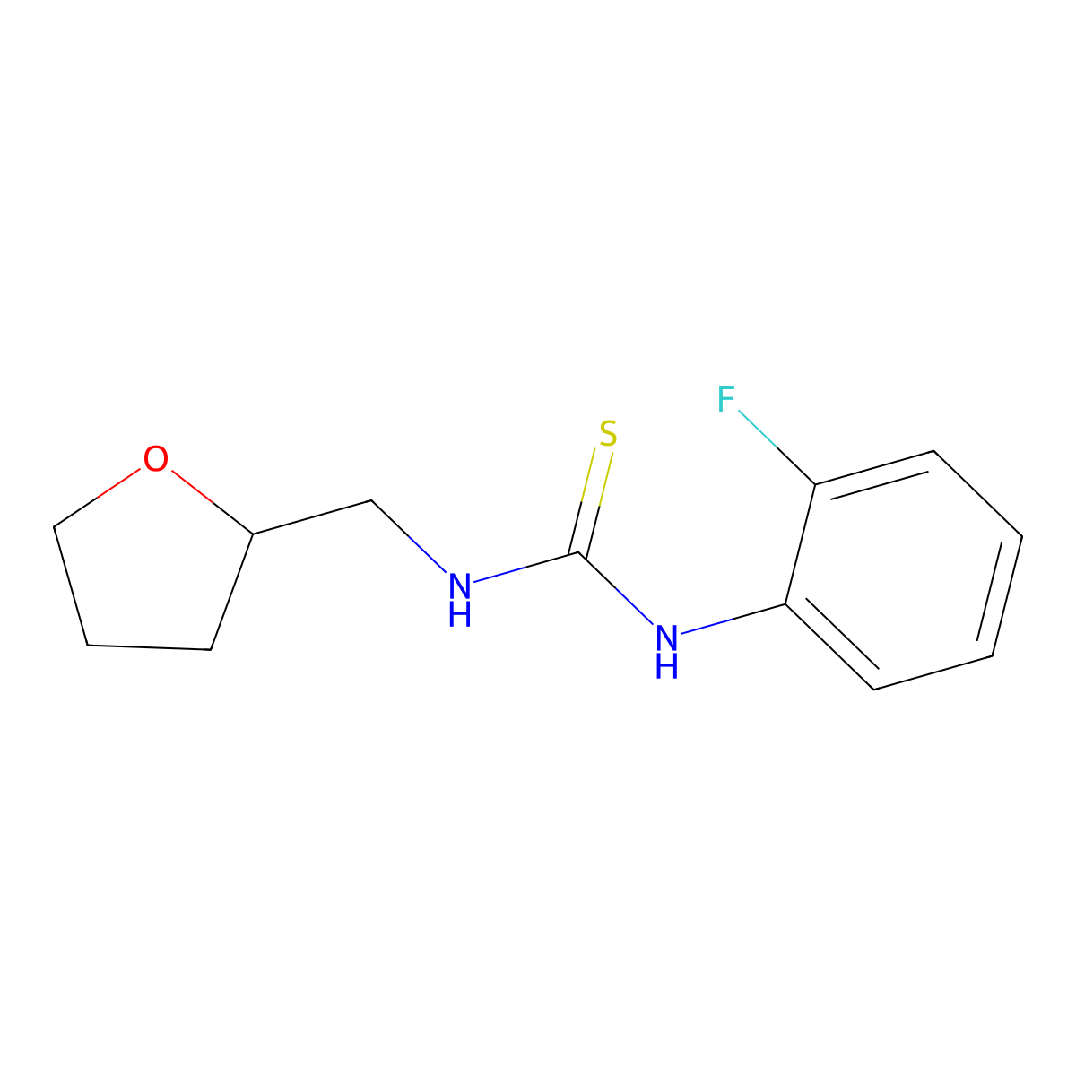 1-(2-Fluorophenyl)-3-(oxolan-2-ylmethyl)thiourea molecular structure, CAS 428852-15-7