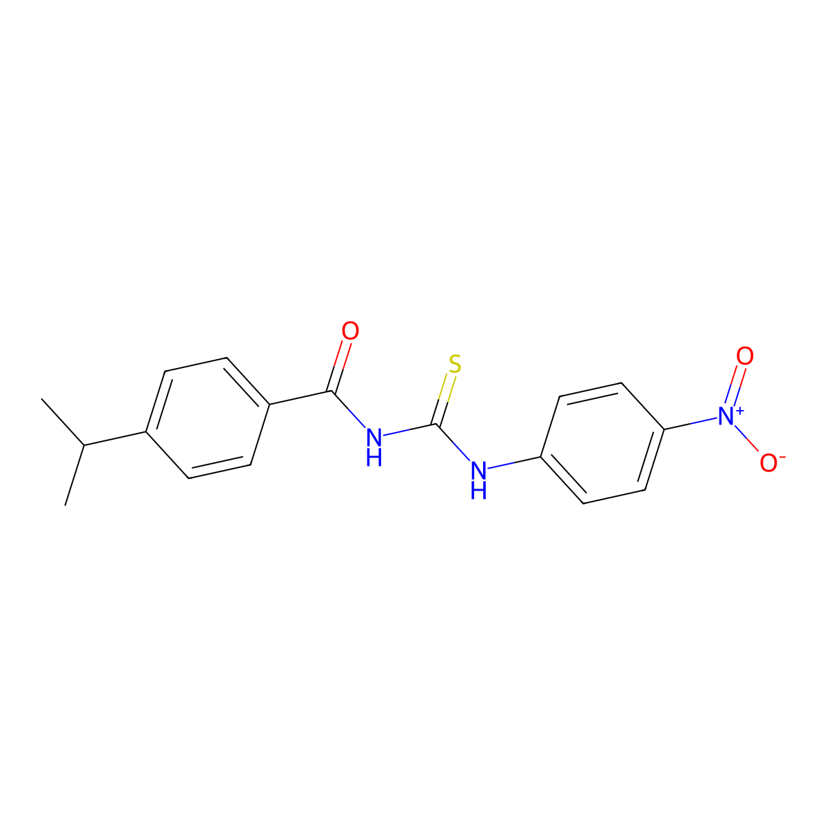 N-[(4-nitrophenyl)carbamothioyl]-4-propan-2-ylbenzamide molecular structure, CAS 428852-51-1