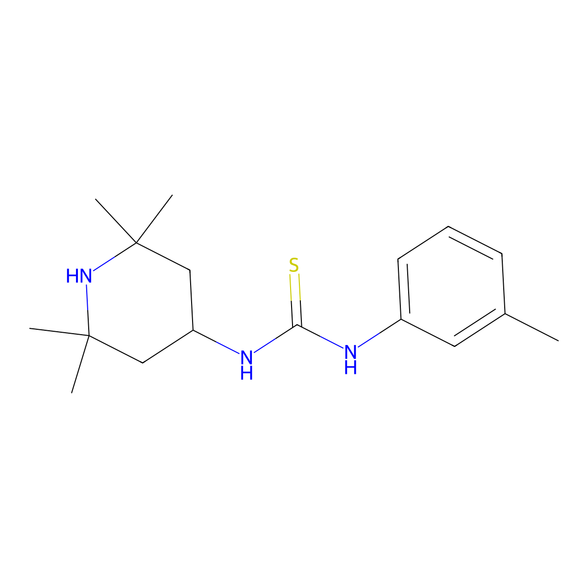 1-(3-Methylphenyl)-3-(2,2,6,6-tetramethylpiperidin-4-yl)thiourea molecular structure, CAS 428852-64-6