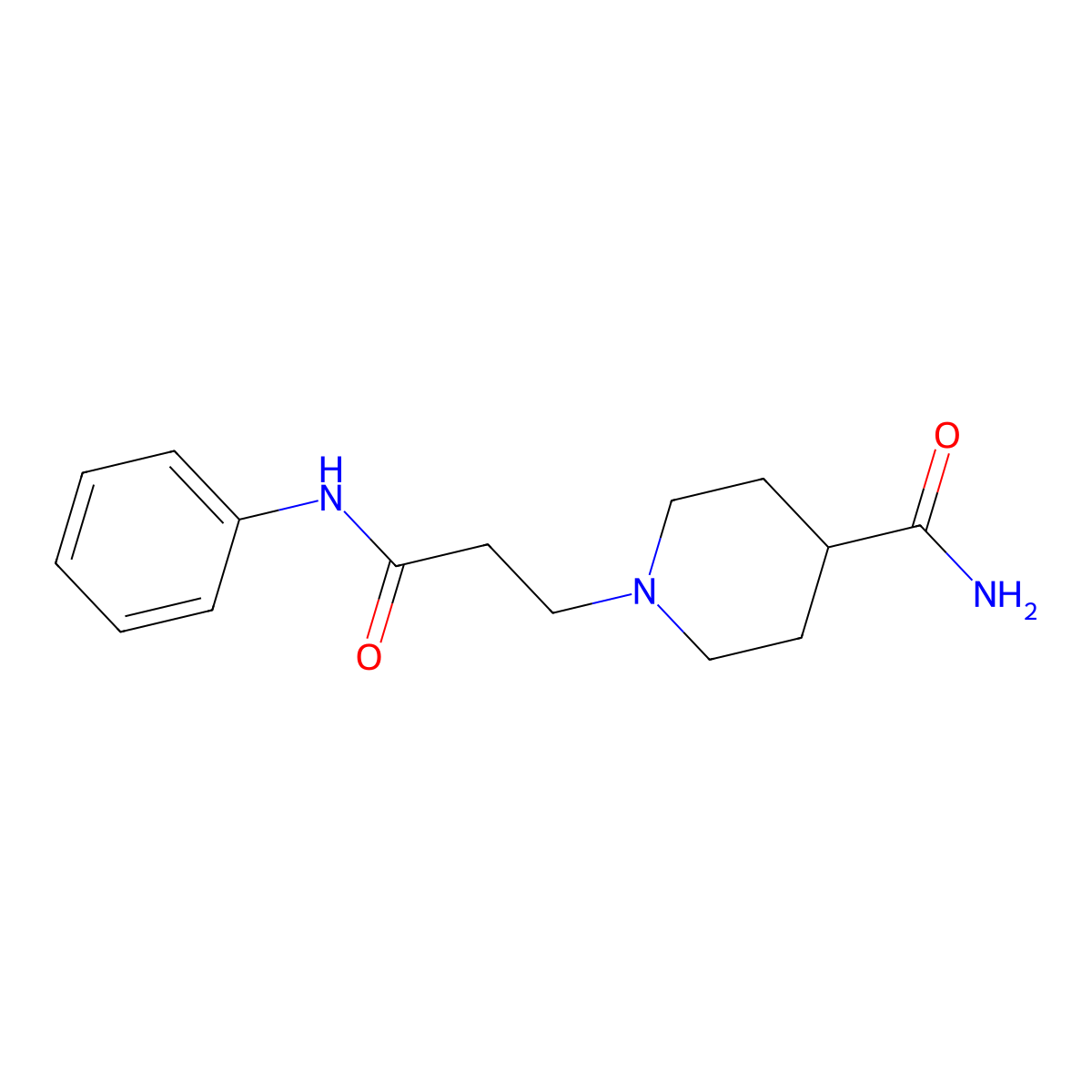 1-(3-Anilino-3-oxopropyl)piperidine-4-carboxamide molecular structure, CAS 428852-71-5