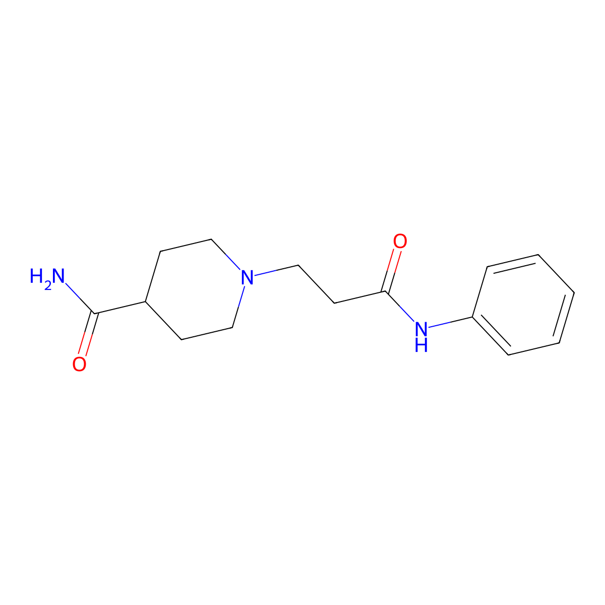 1-(3-Anilino-3-oxopropyl)piperidine-4-carboxamide molecular structure, CAS 428852-71-5