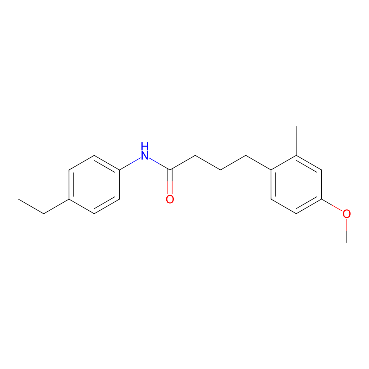 N-(4-ethylphenyl)-4-(4-methoxy-2-methylphenyl)butanamide molecular structure, CAS 428853-03-6