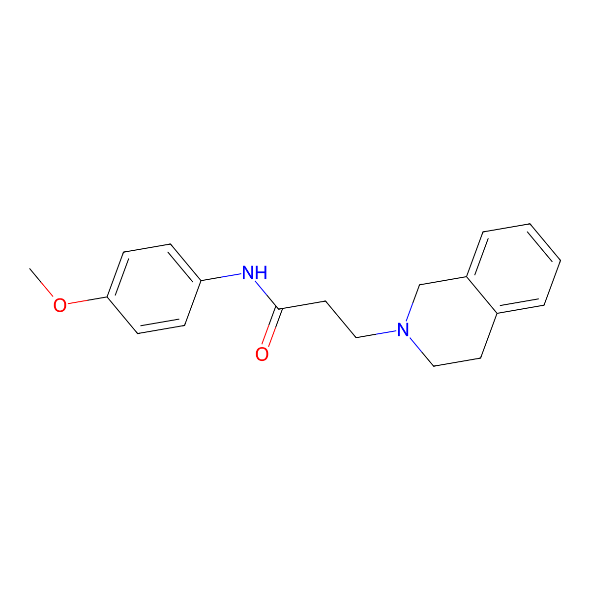 3-(3,4-dihydroisoquinolin-2(1H)-yl)-N-(4-methoxyphenyl)propanamide molecular structure, CAS 428853-17-2