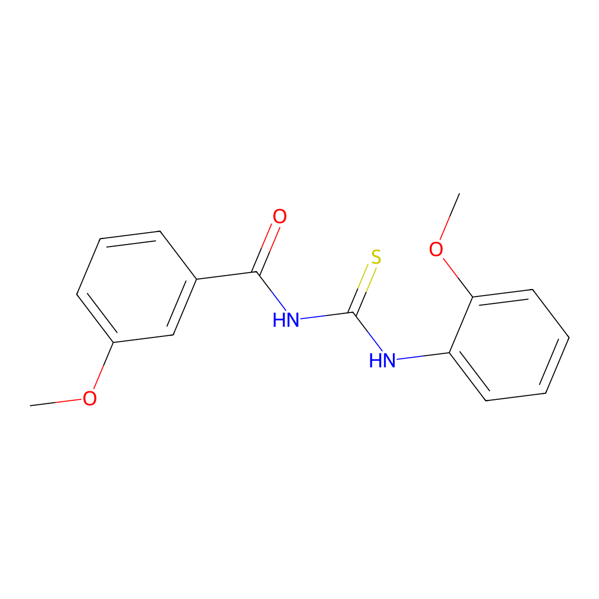 3-methoxy-N-[(2-methoxyphenyl)carbamothioyl]benzamide molecular structure, CAS 428853-20-7
