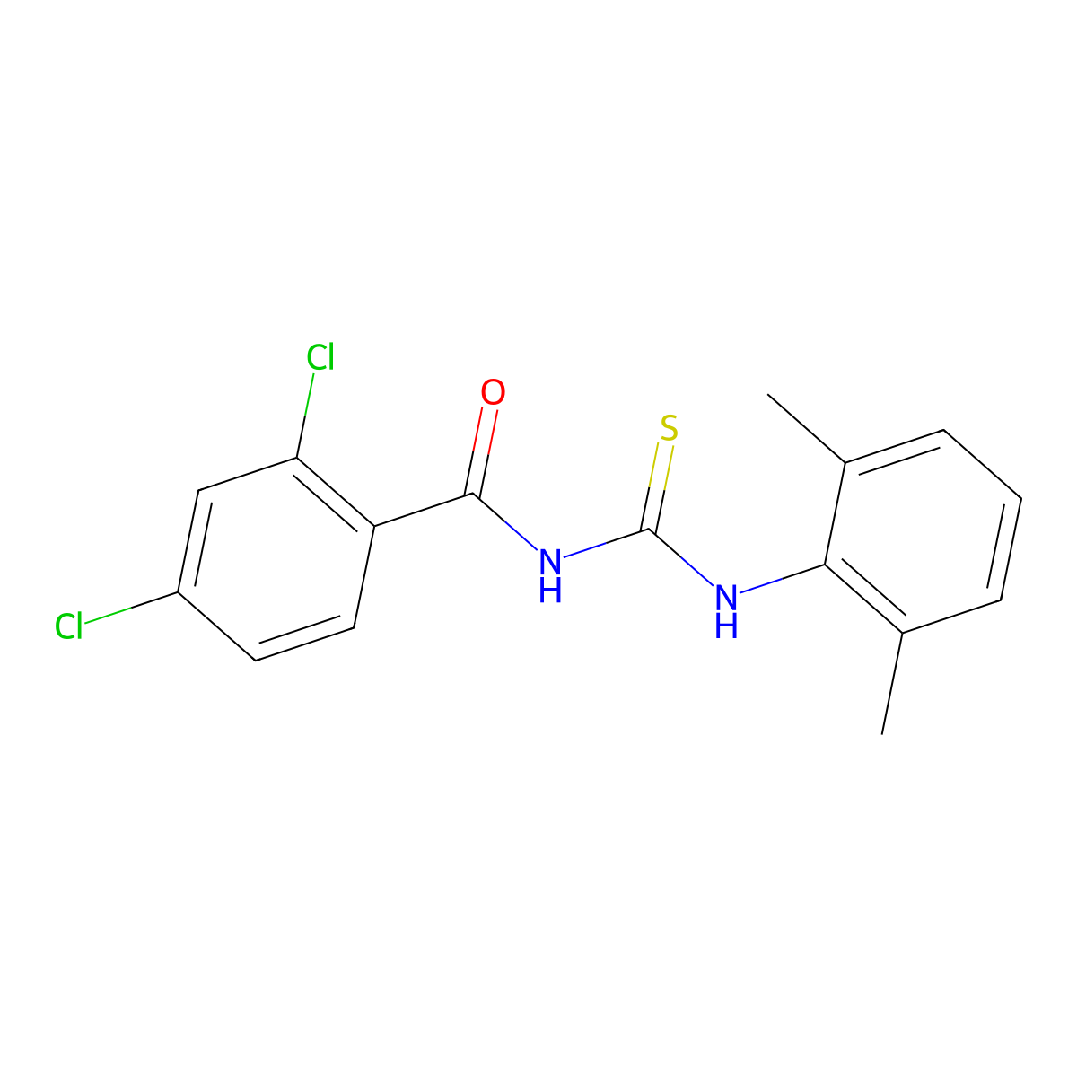 2,4-dichloro-N-[(2,6-dimethylphenyl)carbamothioyl]benzamide molecular structure, CAS 428853-82-1