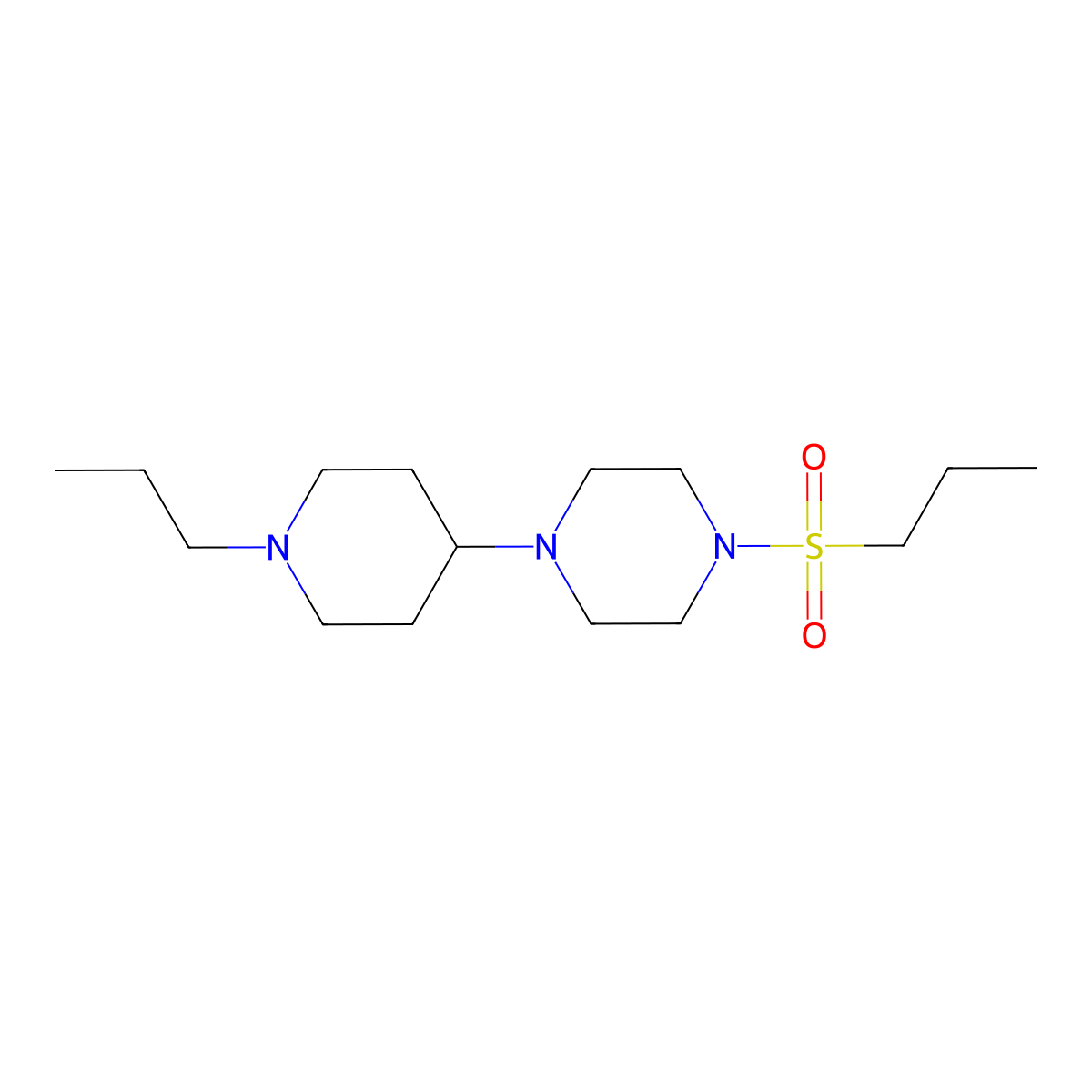 1-(1-Propylpiperidin-4-yl)-4-propylsulfonylpiperazine molecular structure, CAS 428853-86-5