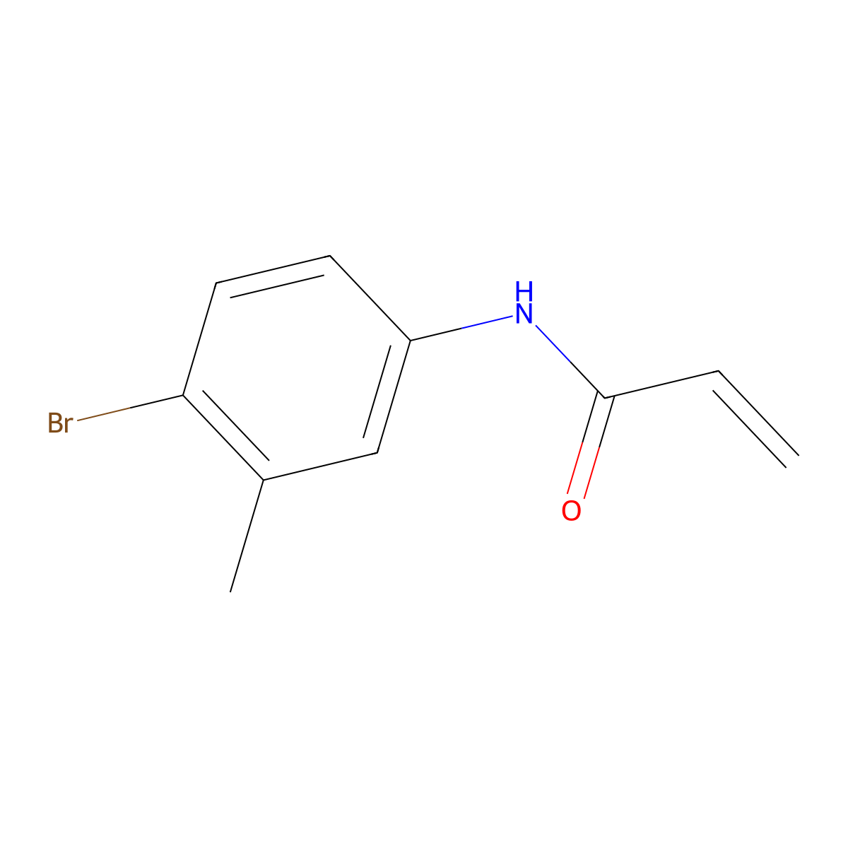 n-(4-Bromo-3-methylphenyl)acrylamide molecular structure, CAS 428854-06-2