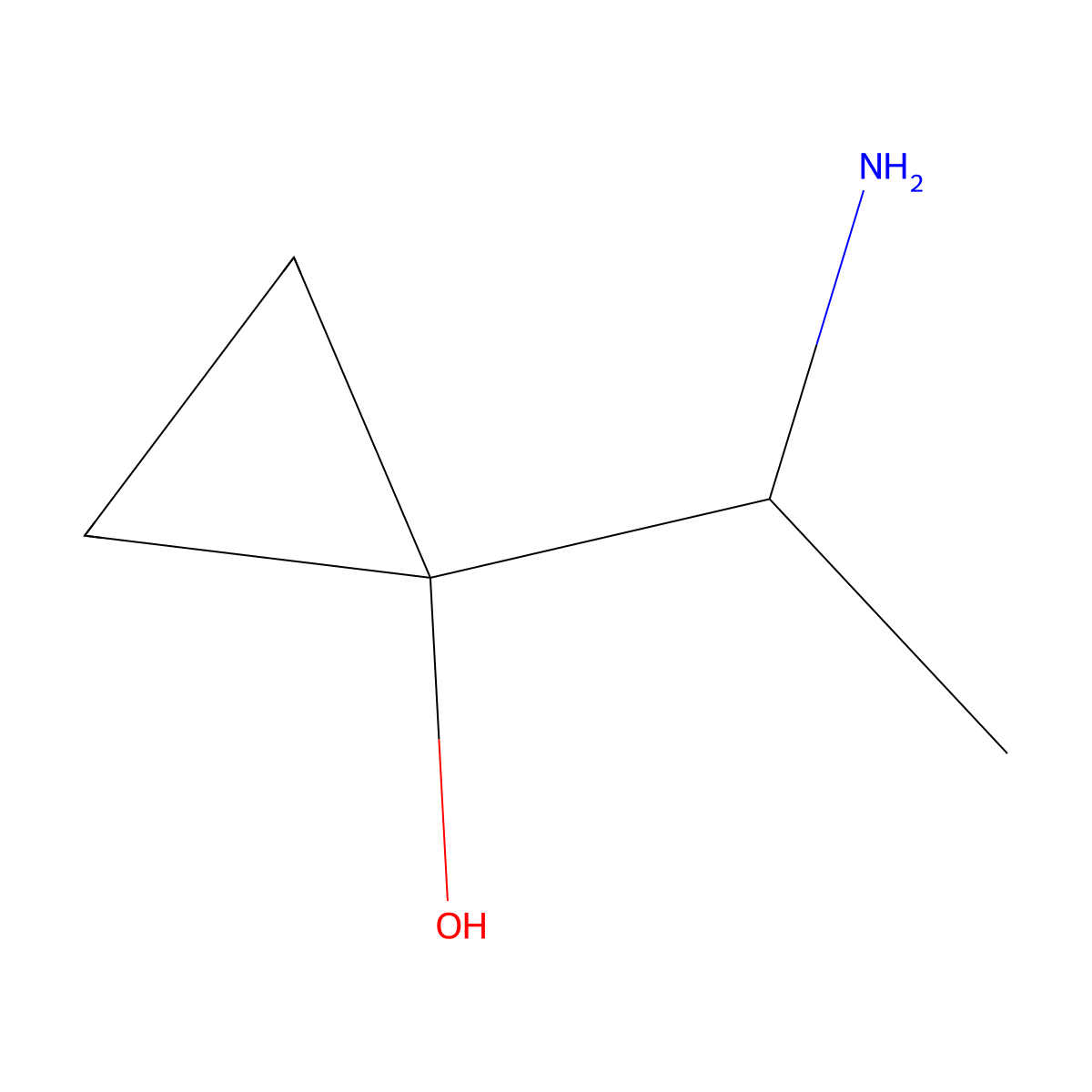 (S)-1-(1-Aminoethyl)cyclopropanol molecular structure, CAS 428855-31-6