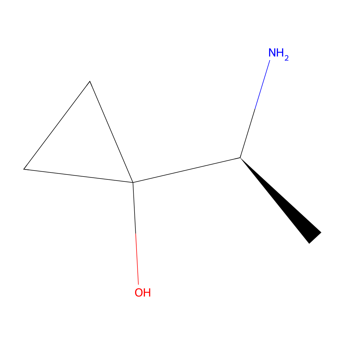 (S)-1-(1-Aminoethyl)cyclopropanol molecular structure, CAS 428855-31-6