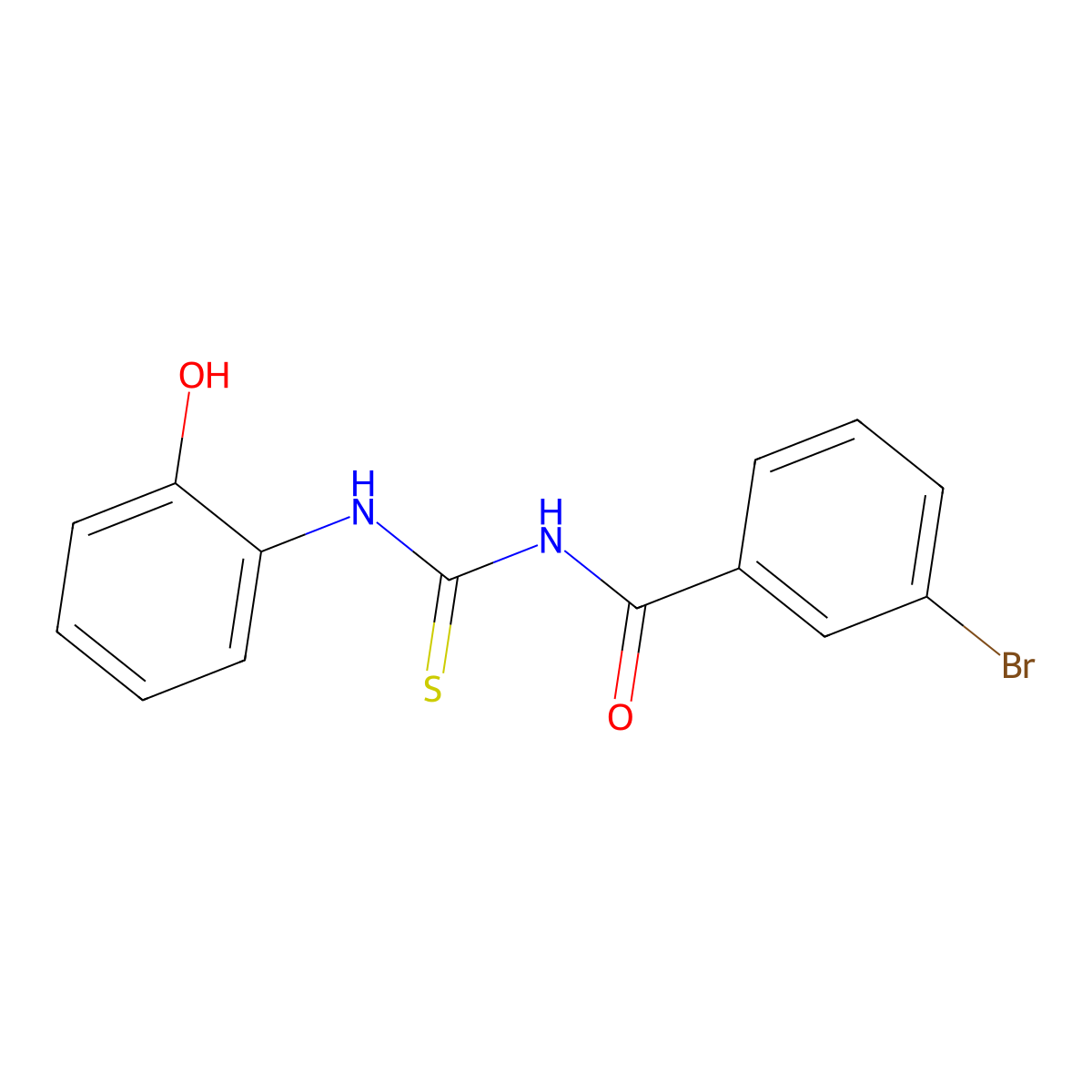 3-bromo-N-[(2-hydroxyphenyl)carbamothioyl]benzamide molecular structure, CAS 428855-86-1