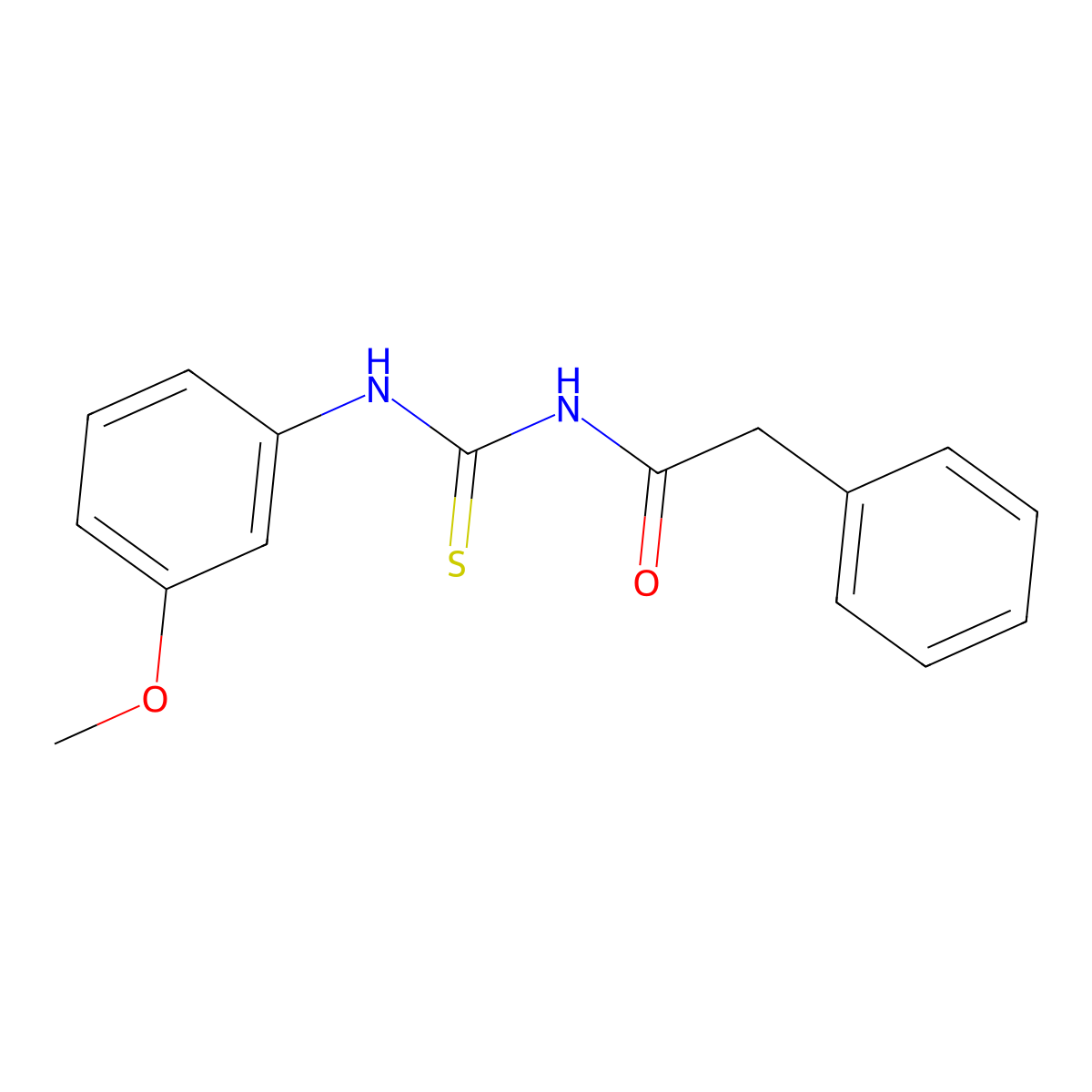 N-(3-methoxyphenyl)-N'-(phenylacetyl)thiourea molecular structure, CAS 428856-38-6