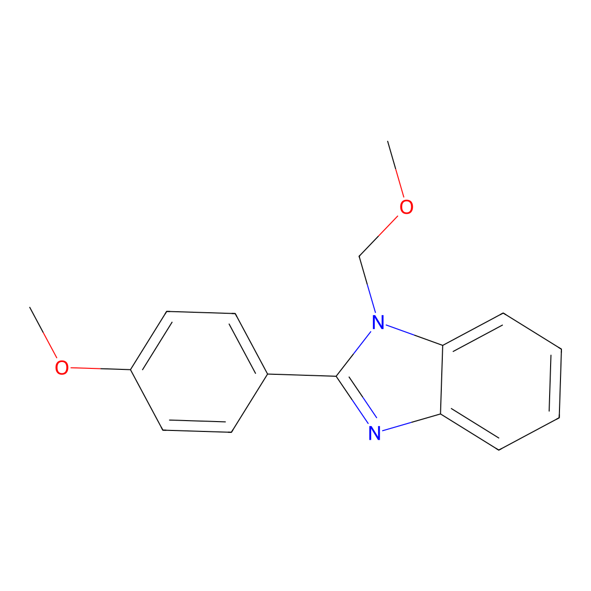 1-(Methoxymethyl)-2-(4-methoxyphenyl)benzimidazole molecular structure, CAS 428856-44-4