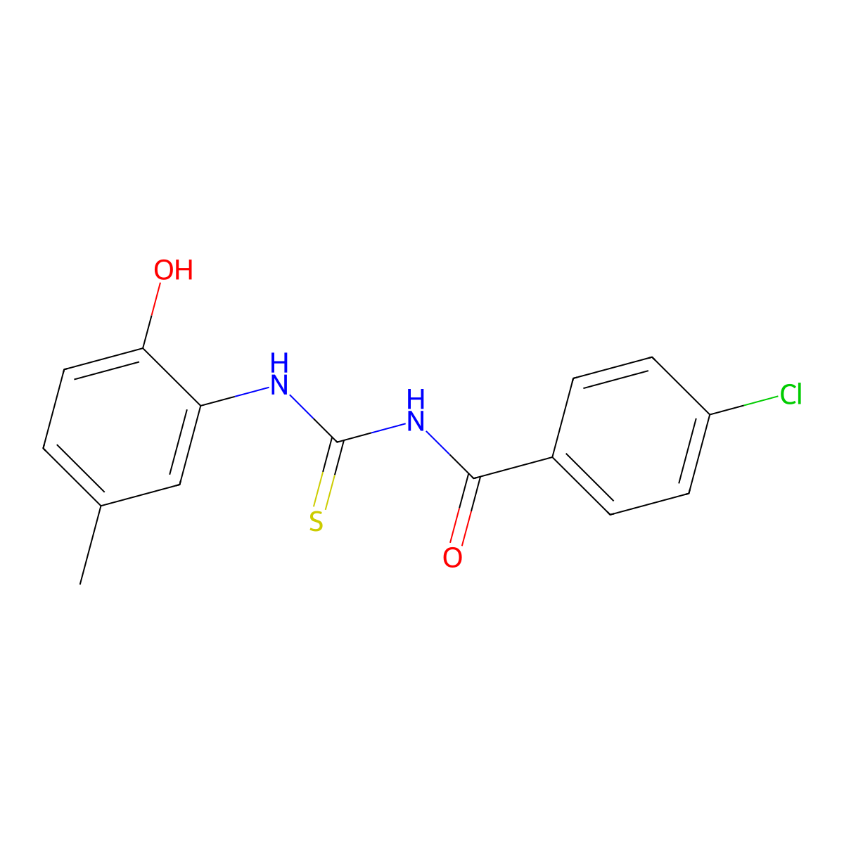 4-chloro-N-[(2-hydroxy-5-methylphenyl)carbamothioyl]benzamide molecular structure, CAS 428856-66-0