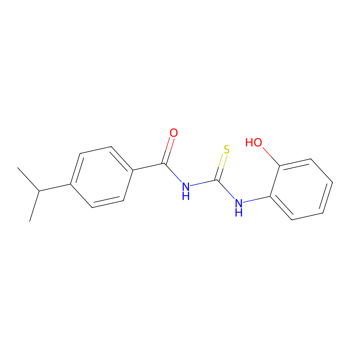 N-[(2-hydroxyphenyl)carbamothioyl]-4-propan-2-ylbenzamide molecular structure, CAS 428856-95-5