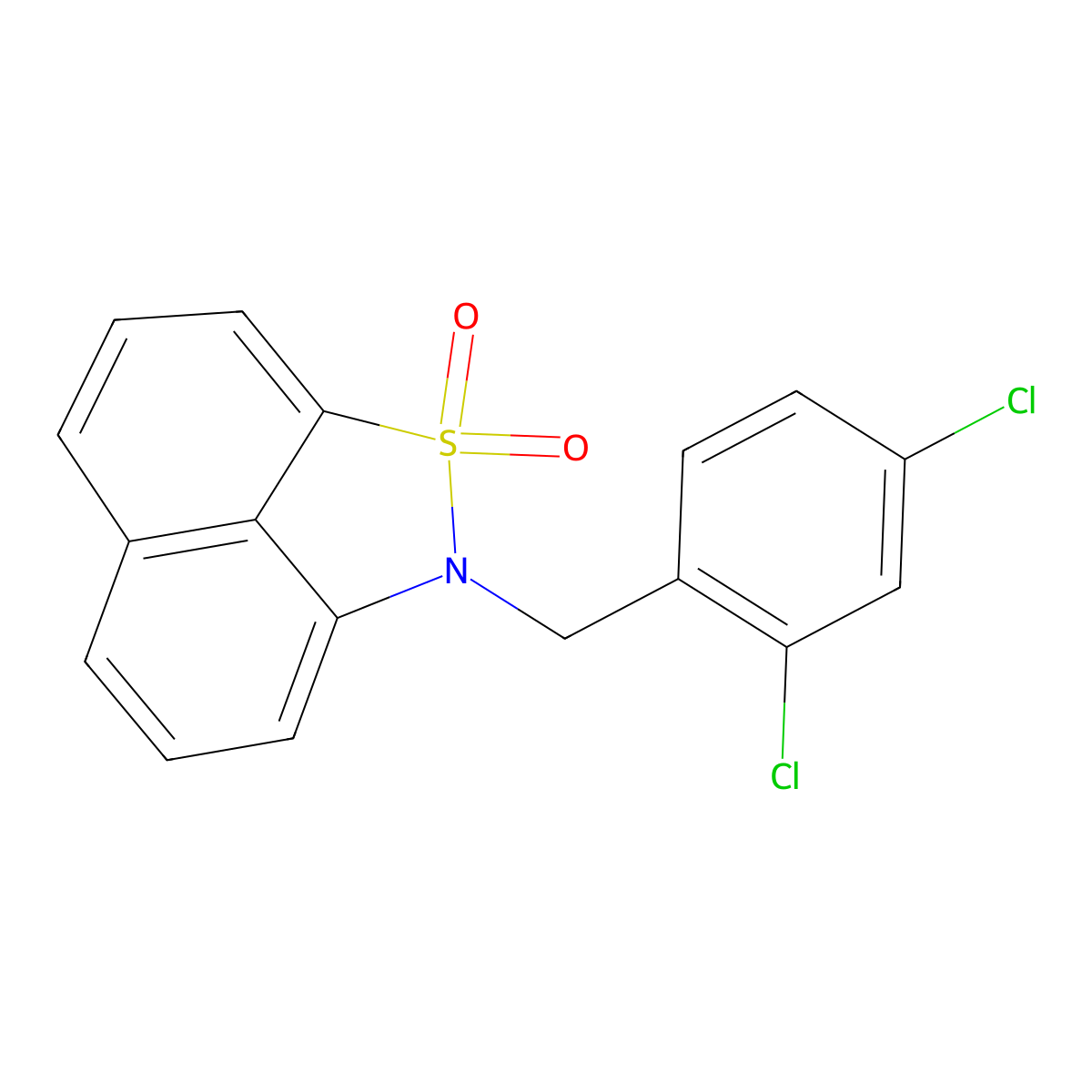 2-(2,4-dichlorobenzyl)-2H-naphtho[1,8-cd]isothiazole 1,1-dioxide molecular structure, CAS 428857-53-8