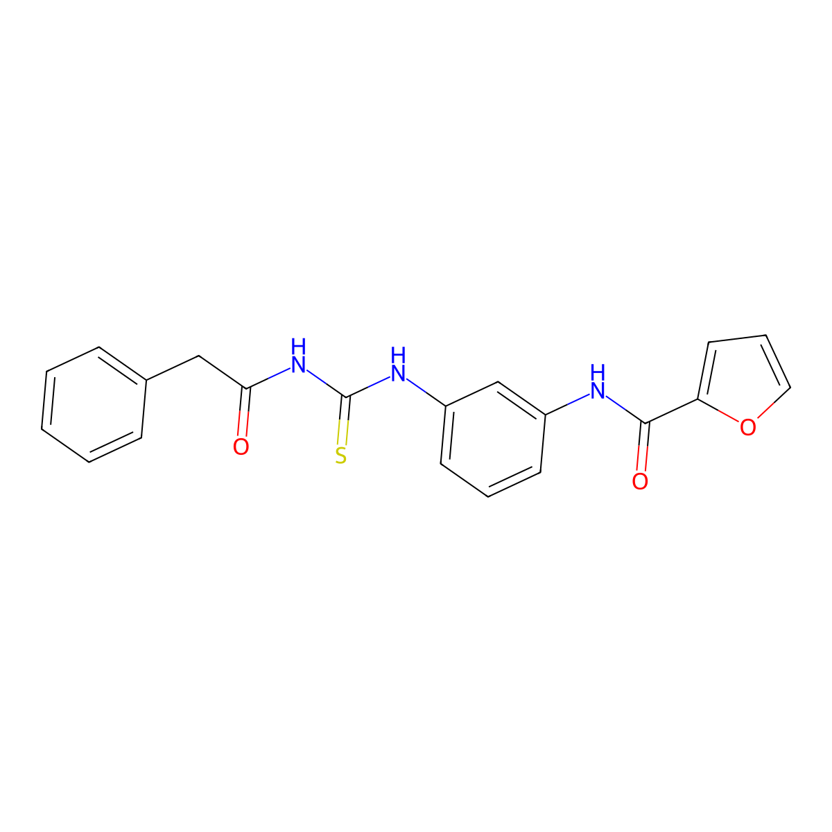 N-(3-{[(phenylacetyl)carbamothioyl]amino}phenyl)furan-2-carboxamide molecular structure, CAS 428857-76-5