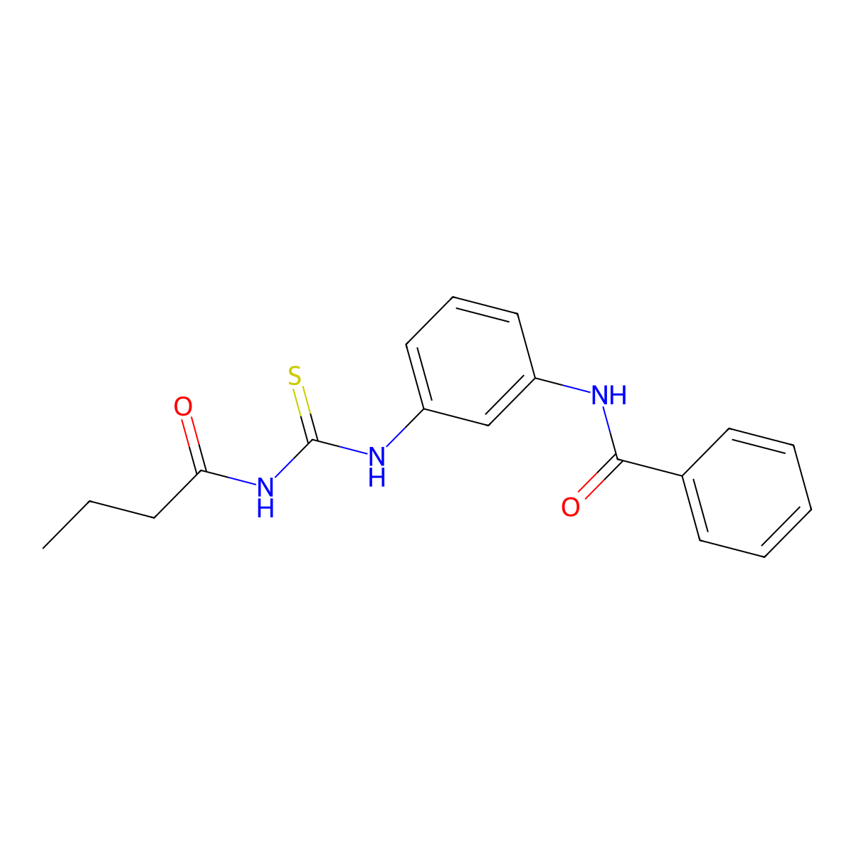 N-{3-[(butanamidomethanethioyl)amino]phenyl}benzamide molecular structure, CAS 428857-90-3