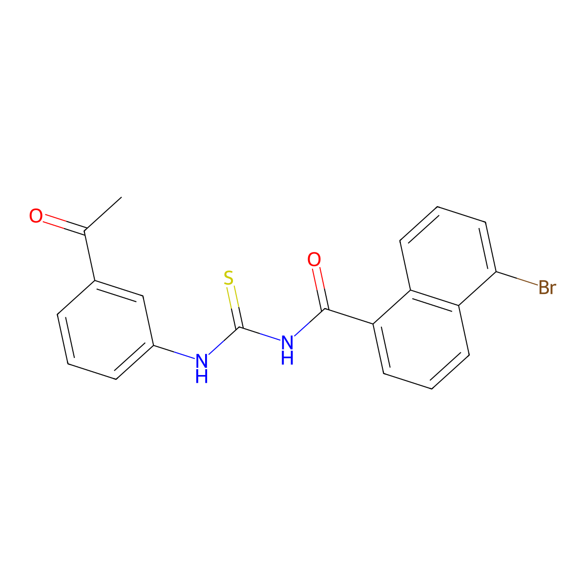 N-[(3-acetylphenyl)carbamothioyl]-5-bromonaphthalene-1-carboxamide molecular structure, CAS 428858-92-8