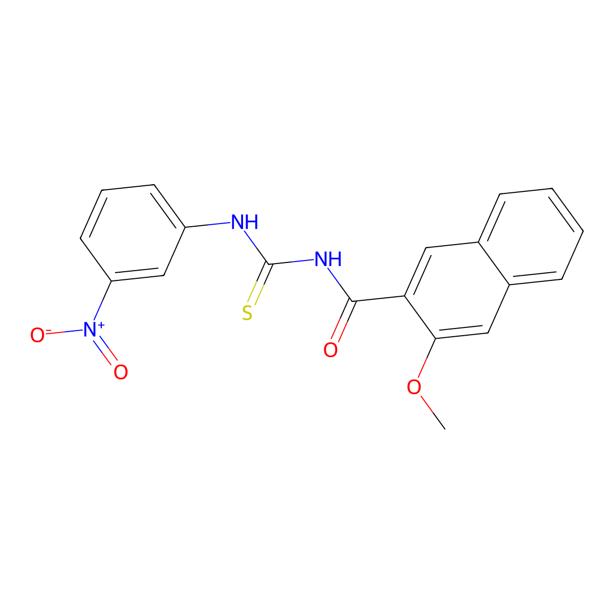 3-methoxy-N-[(3-nitrophenyl)carbamothioyl]naphthalene-2-carboxamide molecular structure, CAS 428859-51-2