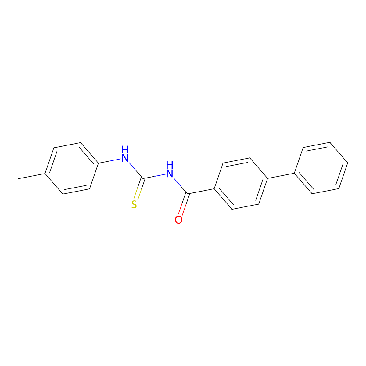 N-[(4-methylphenyl)carbamothioyl]biphenyl-4-carboxamide molecular structure, CAS 428860-02-0