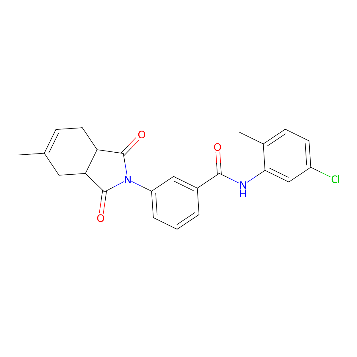 N-(5-chloro-2-methylphenyl)-3-(5-methyl-1,3-dioxo-3a,4,7,7a-tetrahydroisoindol-2-yl)benzamide molecular structure, CAS 428860-10-0