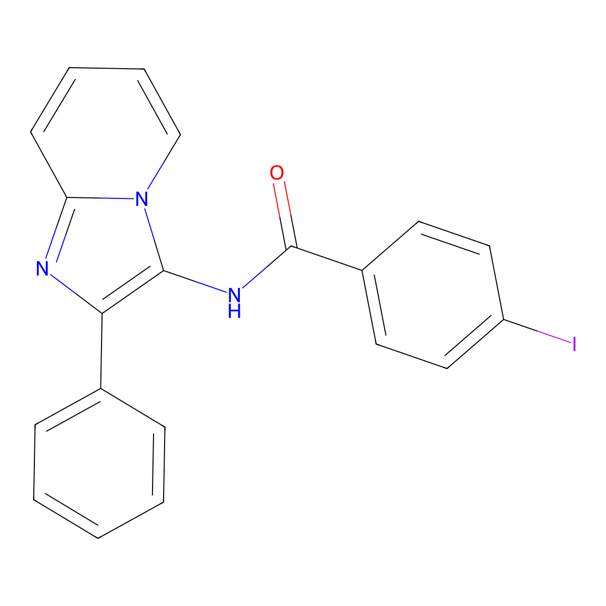 4-Iodo-N-{2-phenylimidazo[1,2-A]pyridin-3-YL}benzamide molecular structure, CAS 428860-29-1