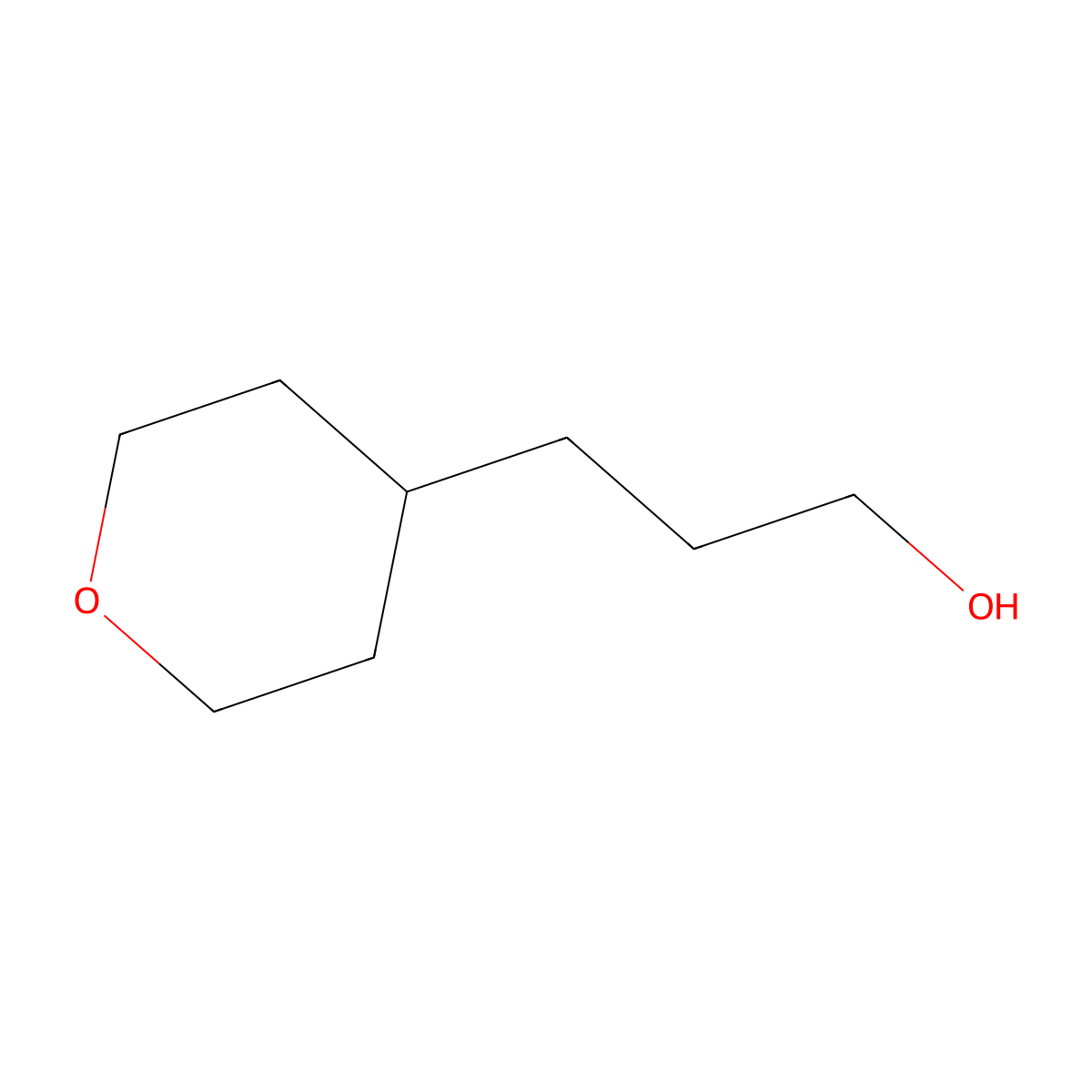 3-(Oxan-4-yl)propan-1-ol molecular structure, CAS 428871-03-8