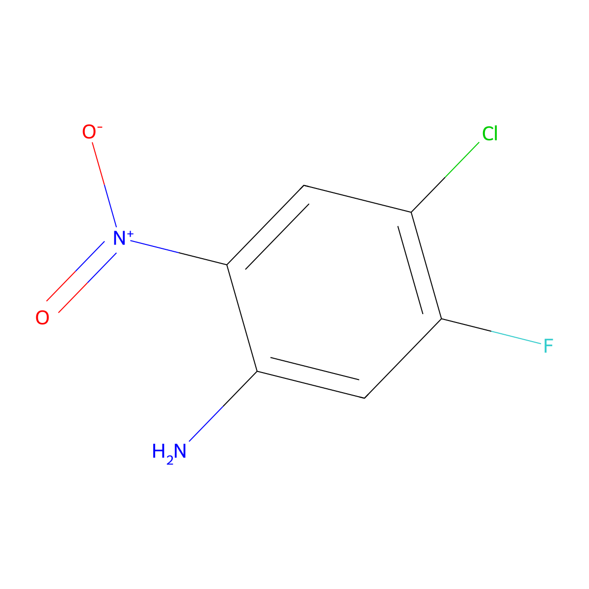 4-Chloro-5-fluoro-2-nitroaniline molecular structure, CAS 428871-64-1