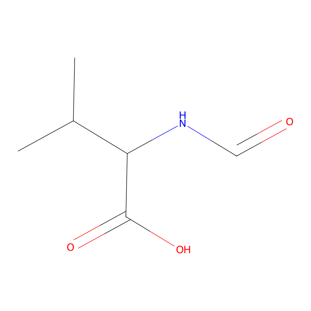 N-formyl-L-valine molecular structure, CAS 4289-97-8