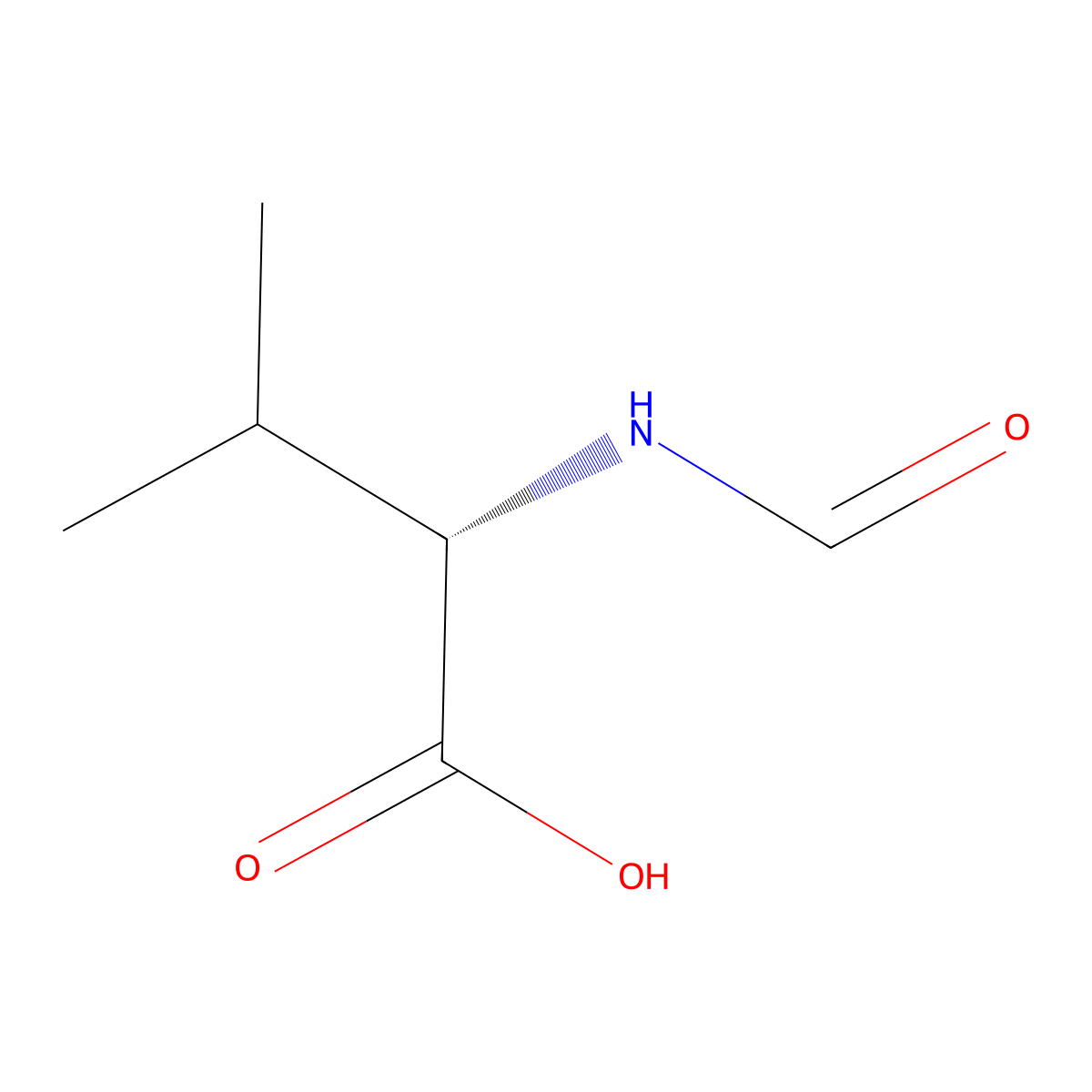 N-formyl-L-valine molecular structure, CAS 4289-97-8