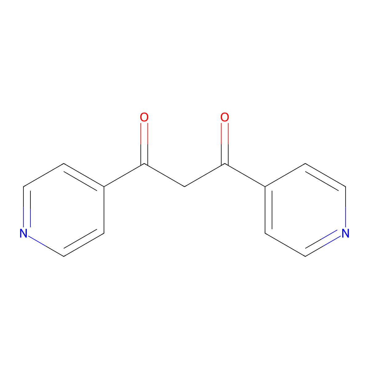 1,3-Propanedione, 1,3-di-4-pyridinyl- molecular structure, CAS 42899-59-2