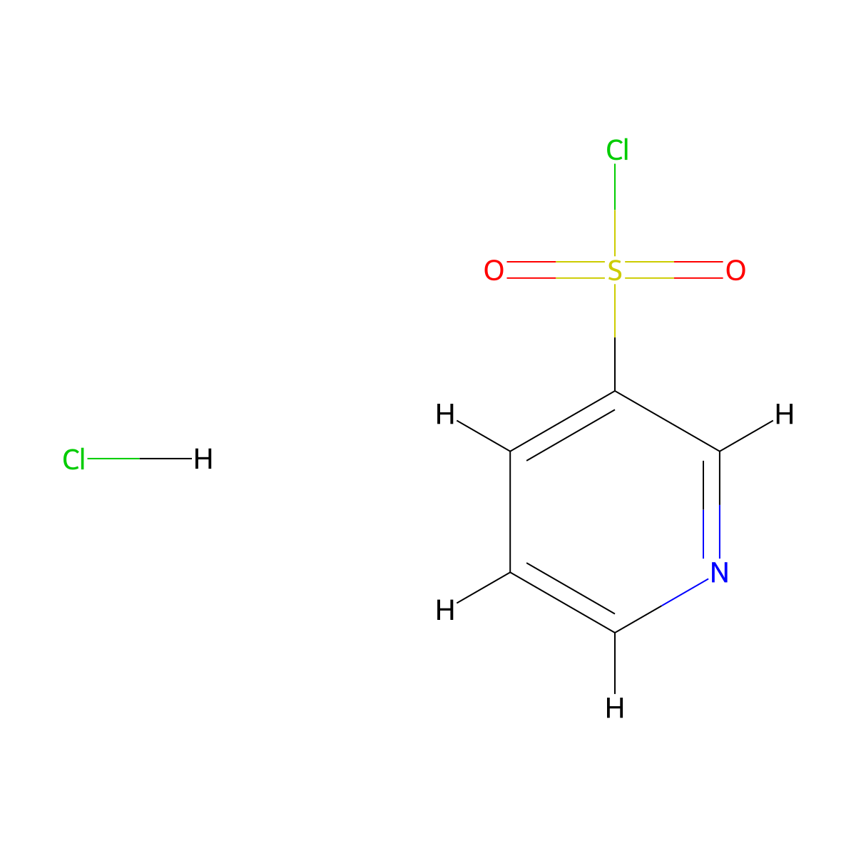 Pyridine-3-sulfonyl chloride hydrochloride molecular structure, CAS 42899-76-3
