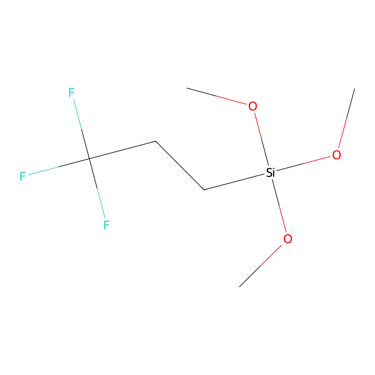 3,3,3-Trifluoropropyl-trimethoxysilane molecular structure, CAS 429-60-7