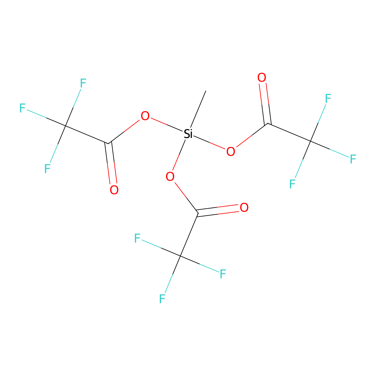 Acetic acid, 2,2,2-trifluoro-, 1,1',1''-(methylsilylidyne) ester molecular structure, CAS 429-72-1