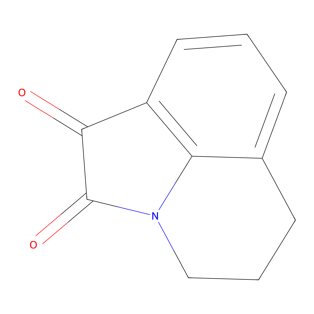 5,6-dihydro-4H-pyrrolo[3,2,1-ij]quinoline-1,2-dione molecular structure, CAS 4290-72-6