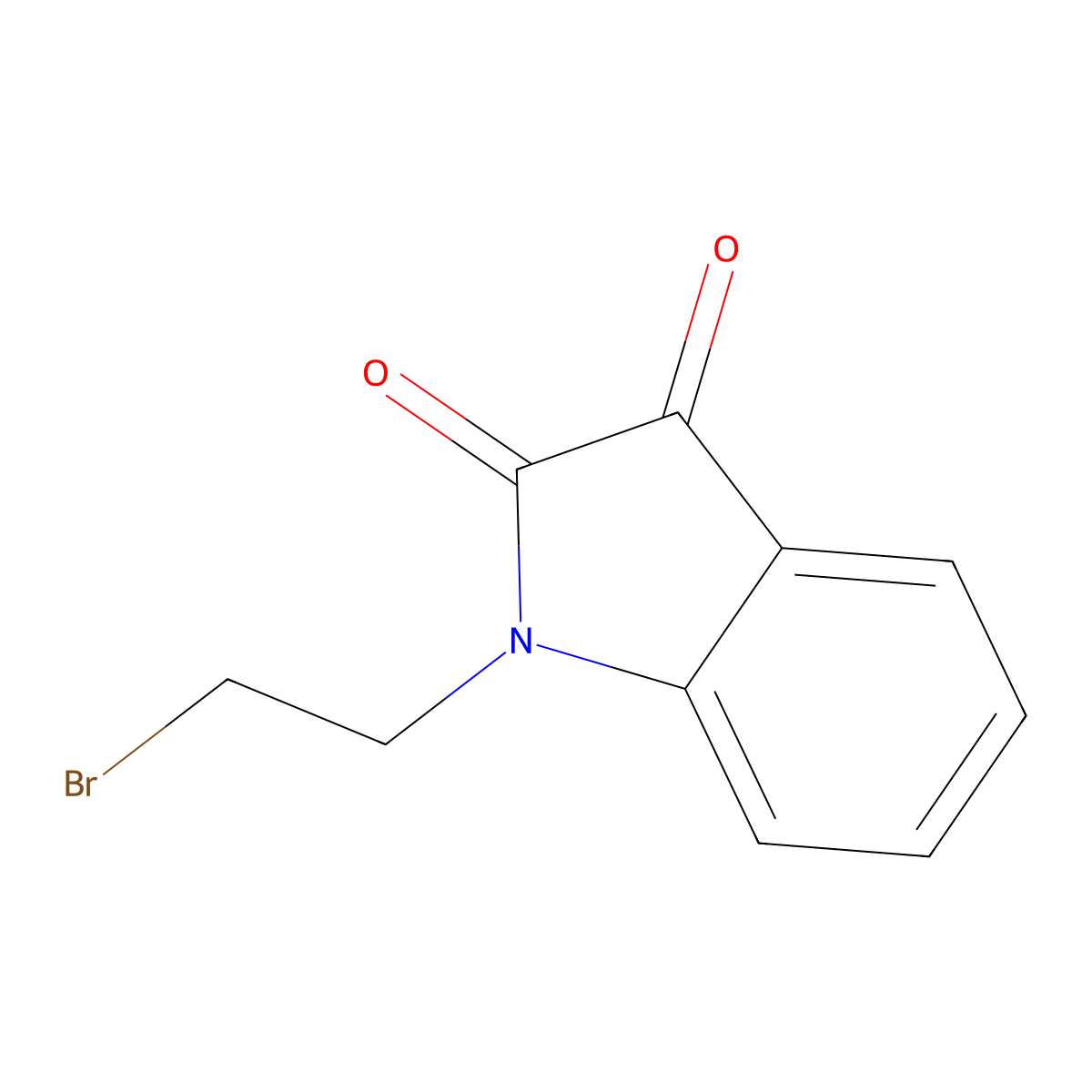 1-(2-bromoethyl)-1H-indole-2,3-dione molecular structure, CAS 4290-78-2
