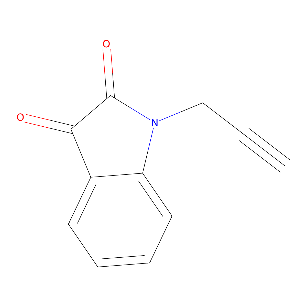 1-(Prop-2-yn-1-yl)-1H-indole-2,3-dione molecular structure, CAS 4290-87-3