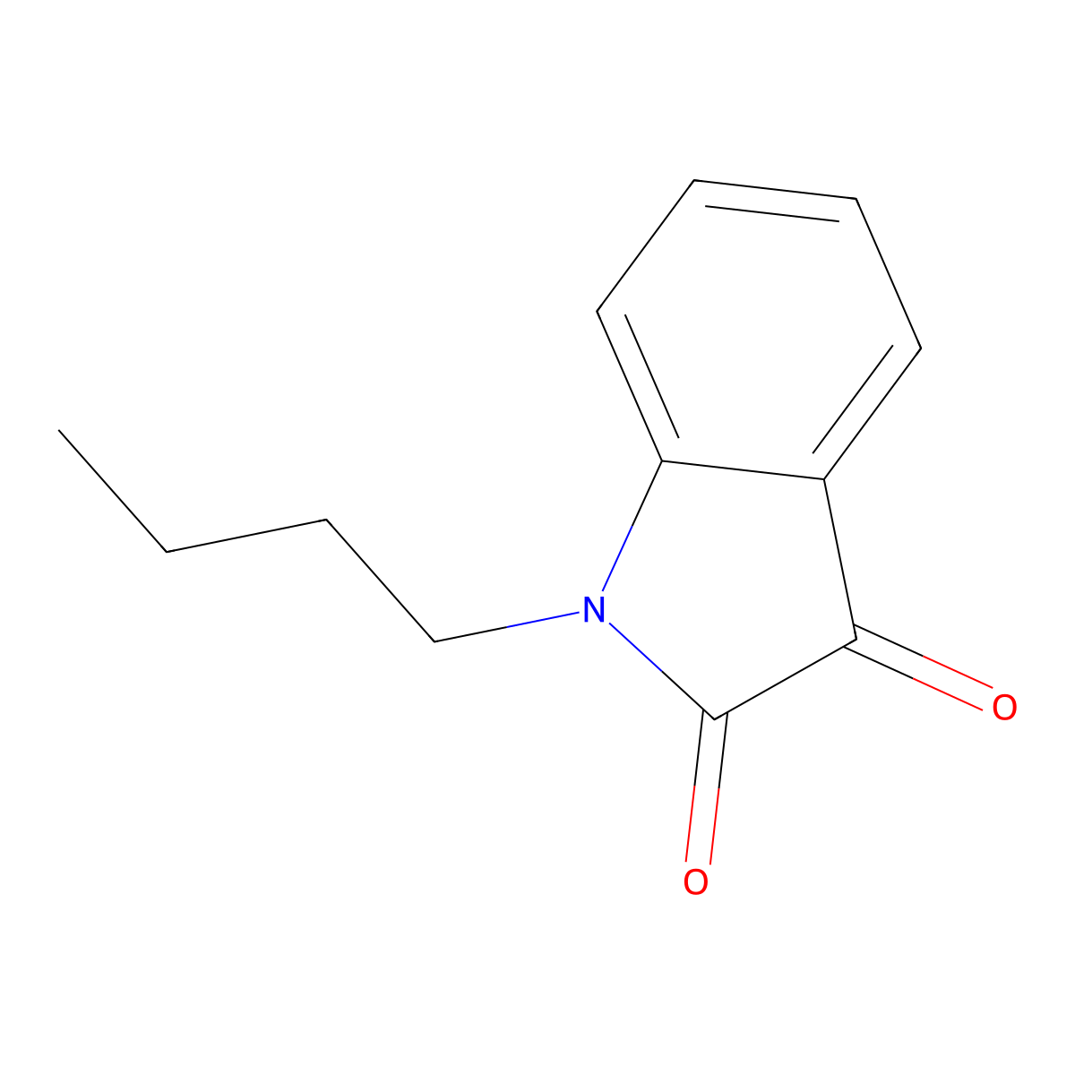 1-butyl-1H-indole-2,3-dione molecular structure, CAS 4290-91-9