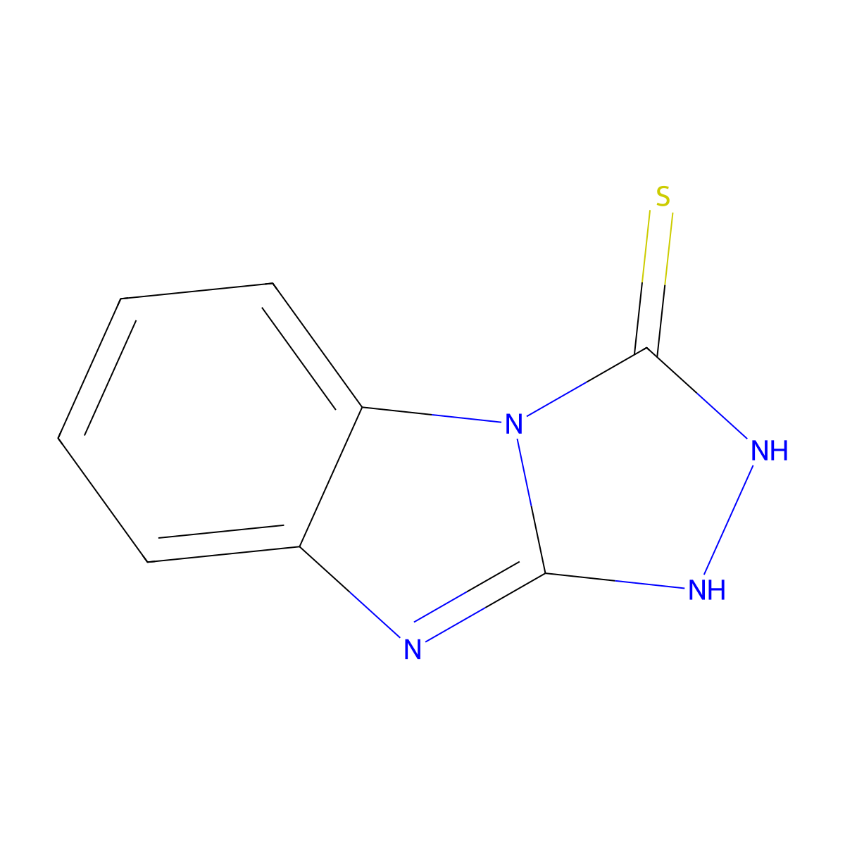 1,2-Dihydro-3H-1,2,4-triazolo(4,3-a)benzimidazole-3-thione molecular structure, CAS 4290-98-6