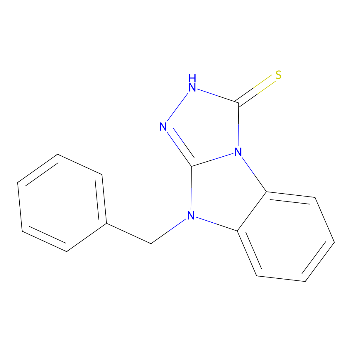 9-benzyl-9H-[1,2,4]triazolo[4,3-a]benzimidazole-3-thiol molecular structure, CAS 4290-99-7