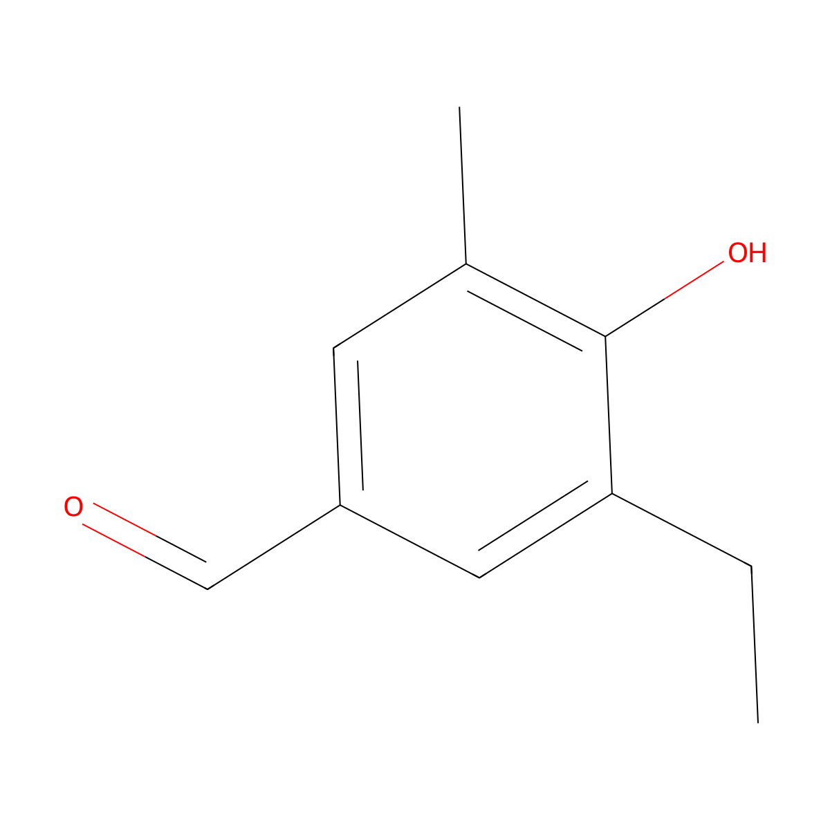 3-Ethyl-4-hydroxy-5-methylbenzaldehyde molecular structure, CAS 42900-98-1
