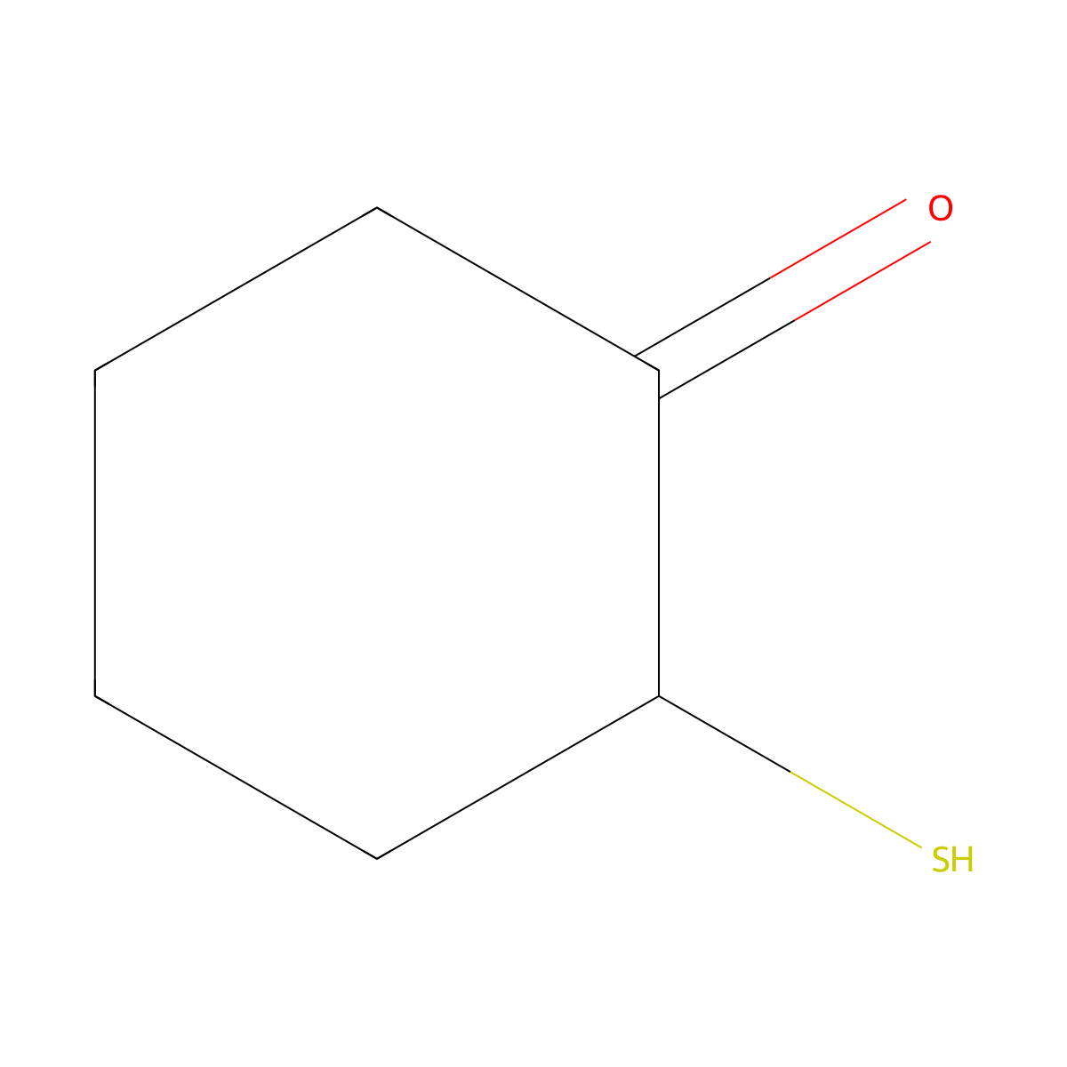 2-Mercaptocyclohexanone molecular structure, CAS 42904-05-2