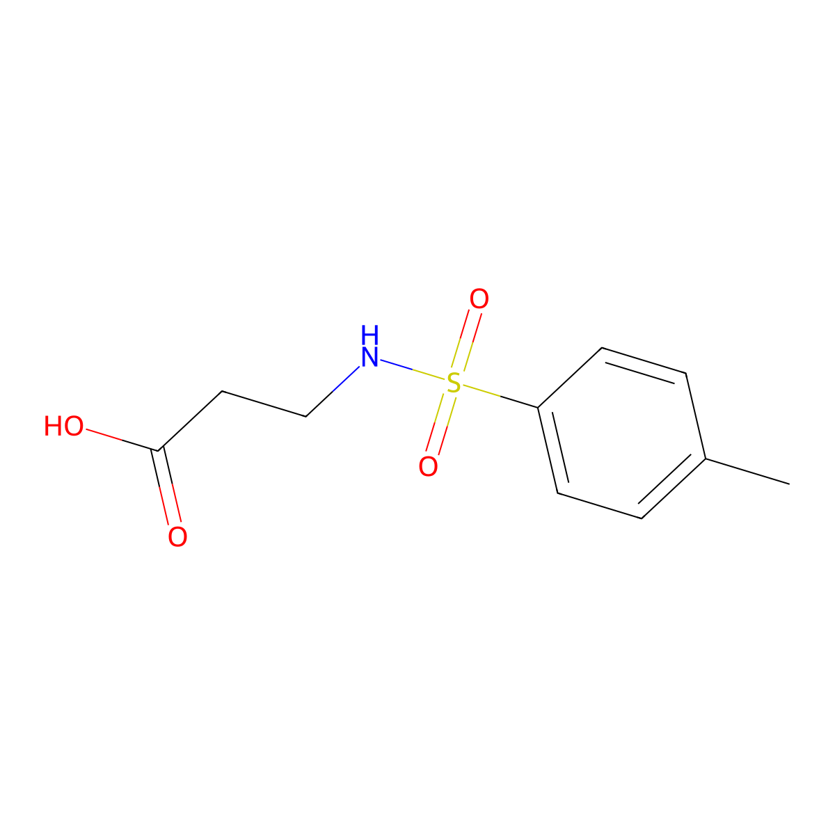 3-(4-Methylbenzenesulfonamido)propanoic acid molecular structure, CAS 42908-33-8